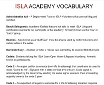 Academy Vocabulary